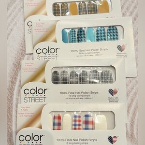 Color Street Nail Polish Strips Bundle Plaid & Houndstooth